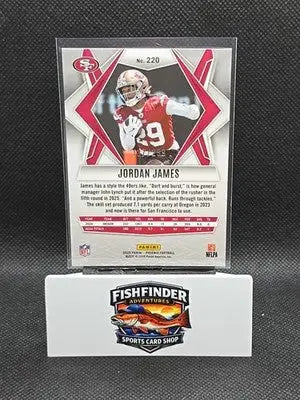 2025 Panini Phoenix - Rookies Jordan James #220 Pink Hyper /299 (RC) - Football Card Single