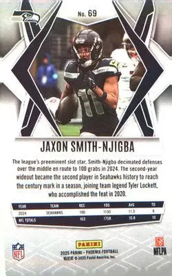 2025 Panini Phoenix Silver Hyper Prizm #69 Jaxon Smith-Njigba - Football Card Single