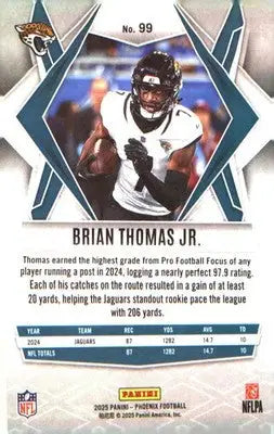 2025 Panini Phoenix Silver Hyper Prizm #99 Brian Thomas Jr. - Football Card Single