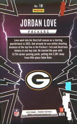 2025 Panini Phoenix Thunderbirds #18 Jordan Love - Football Card Single