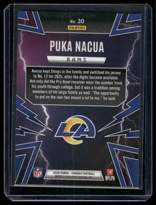 2025 Panini Phoenix Thunderbirds Puka Nacua #30 Football - Football Card Single