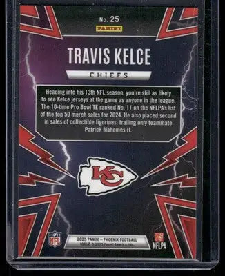 2025 Panini Phoenix Thunderbirds Travis Kelce #25 Football - Football Card Single