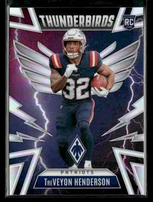 2025 Panini Phoenix TreVeyon Henderson #36 Thunderbirds New England Patriots - Football Card Single