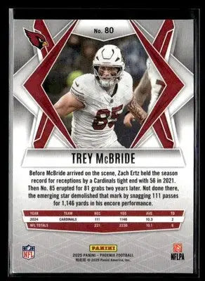 2025 Panini Phoenix Trey McBride #80 Arizona Cardinals - Football Card Single