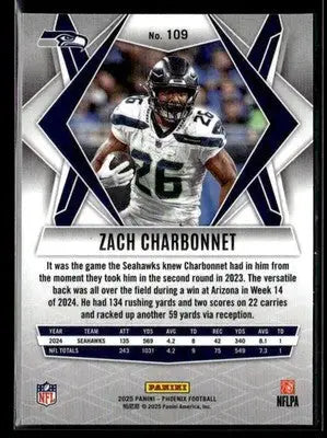 2025 Panini Phoenix Zach Charbonnet #109 Seattle Seahawks - Football Card Single
