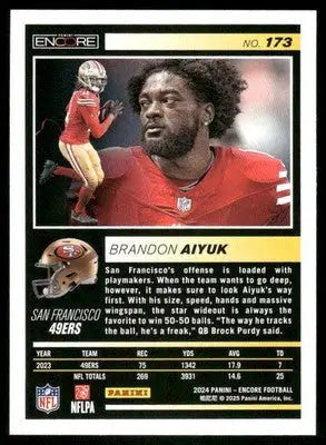 2025 Panini Pinnacle Encore Brandon Aiyuk #173 Football - Football Card Single