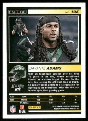 2025 Panini Pinnacle Encore Davante Adams #105 Football - Football Card Single