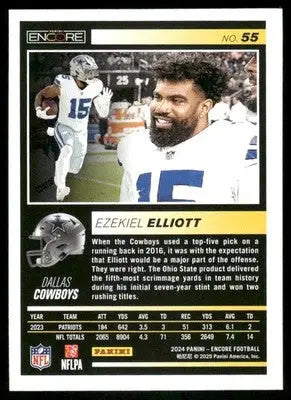 2025 Panini Pinnacle Encore Ezekiel Elliott #55 Football - Football Card Single