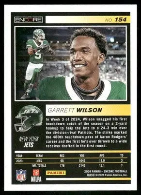2025 Panini Pinnacle Encore Garrett Wilson #154 Football - Football Card Single