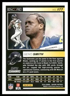 2025 Panini Pinnacle Encore Geno Smith #177 Football - Football Card Single
