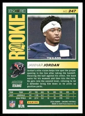 2025 Panini Pinnacle Encore Jawhar Jordan #247 RC Football - Football Card Single