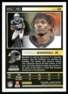 2025 Panini Pinnacle Encore Terrace Marshall Jr. #30 Football - Football Card Single