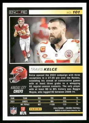 2025 Panini Pinnacle Encore Travis Kelce #101 Football - Football Card Single