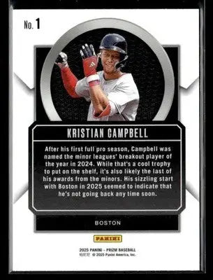 2025 Panini Prizm #1 Kristian Campbell Talisman - Baseball Card Single