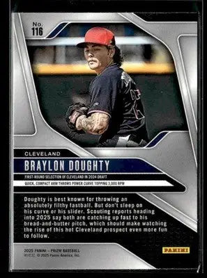 2025 Panini Prizm #116 Braylon Doughty - Baseball Card Single