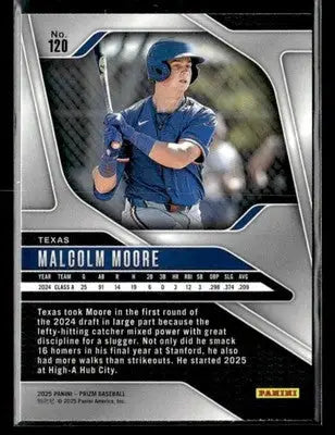 2025 Panini Prizm #120 Malcolm Moore - Baseball Card Single