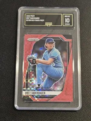 2025 Panini Prizm #124 Bret Saberhagen Red Power Prizm GMA 10 #/99 - Baseball Card Single