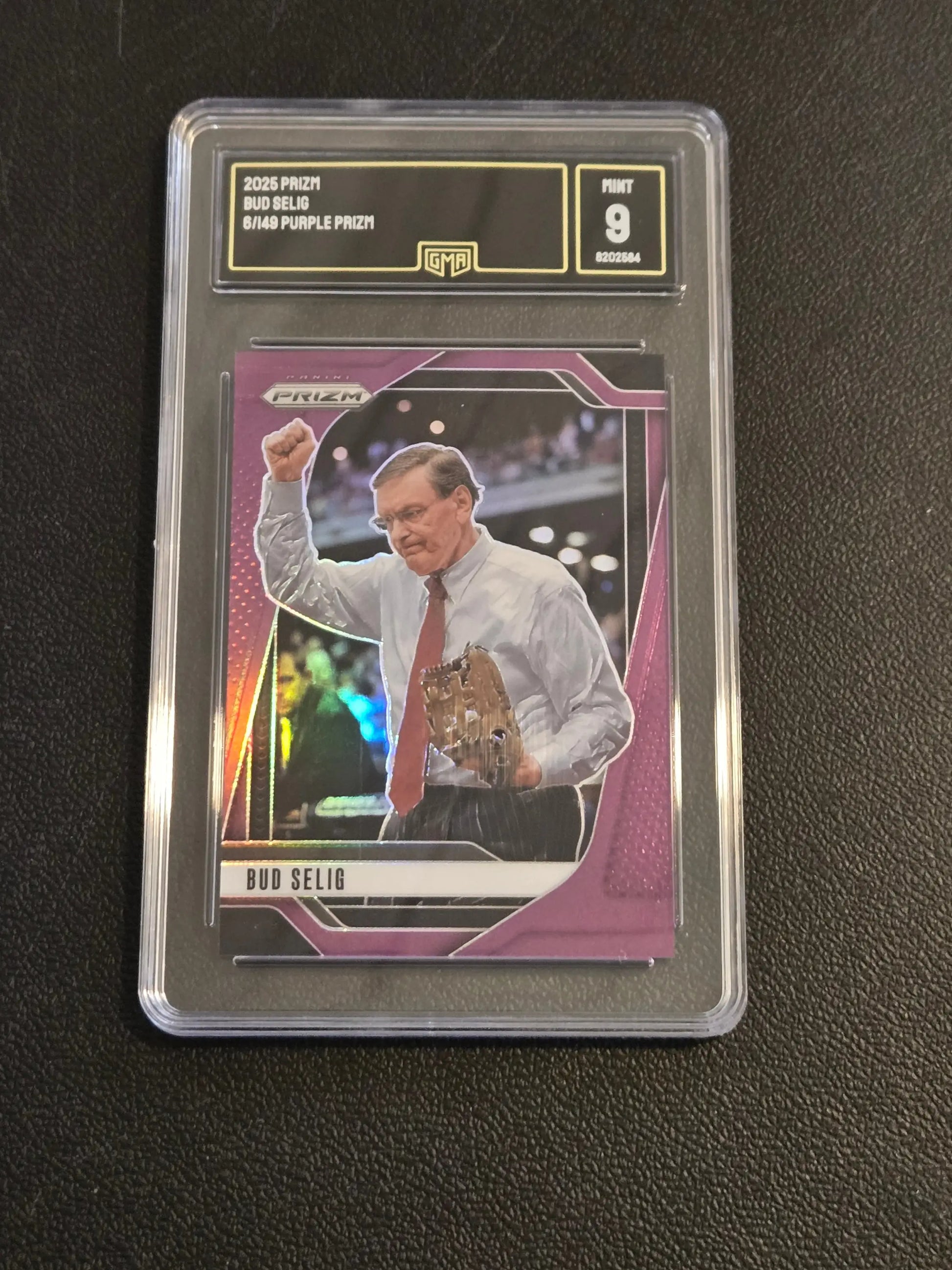 2025 Panini Prizm #131 Bud Selig Purple Prizm GMA 9 #/149 - Baseball Card Single