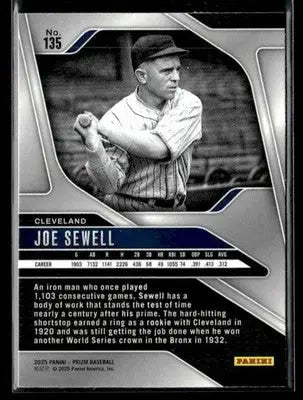 2025 Panini Prizm #135 Joe Sewell - Baseball Card Single