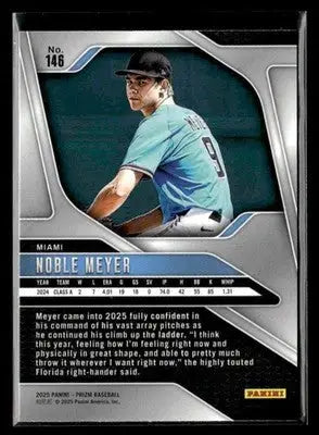 2025 Panini Prizm #146 Noble Meyer - Baseball Card Single
