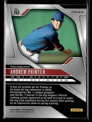 2025 Panini Prizm #153 Andrew Painter Silver Prizm - Baseball Card Single