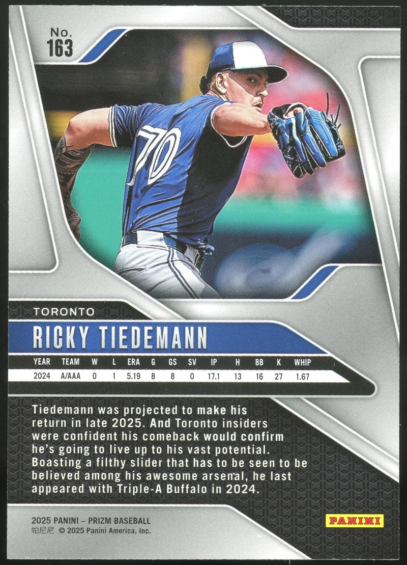 2025 Panini Prizm #163 Ricky Tiedemann Toronto