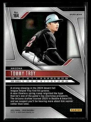 2025 Panini Prizm #164 Tommy Troy Silver Prizm - Baseball Card Single