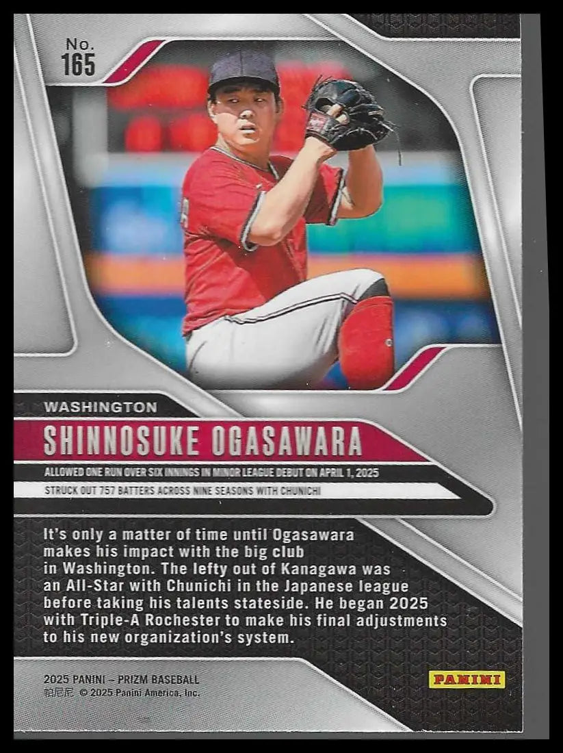 2025 Panini Prizm #165 Shinnosuke Ogasawara - Baseball Card Single