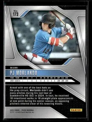 2025 Panini Prizm #173 PJ Morlando - Baseball Card Single