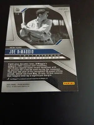 2025 Panini Prizm #180 Joe DiMaggio. New York Yankees. NRMT+ - Baseball Card Single