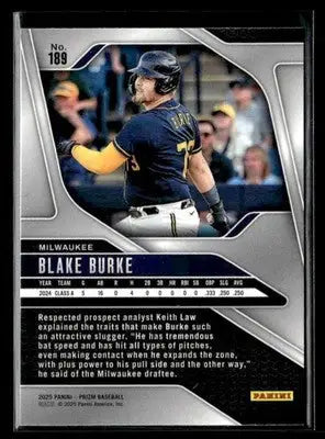 2025 Panini Prizm #189 Blake Burke - Baseball Card Single