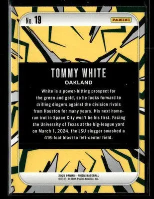 2025 Panini Prizm #19 Tommy White Dingers! - Baseball Card Single
