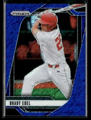 2025 Panini Prizm #194 Brady Ebel Blue Shimmer FOTL Prizm #/15 - Baseball Card Single