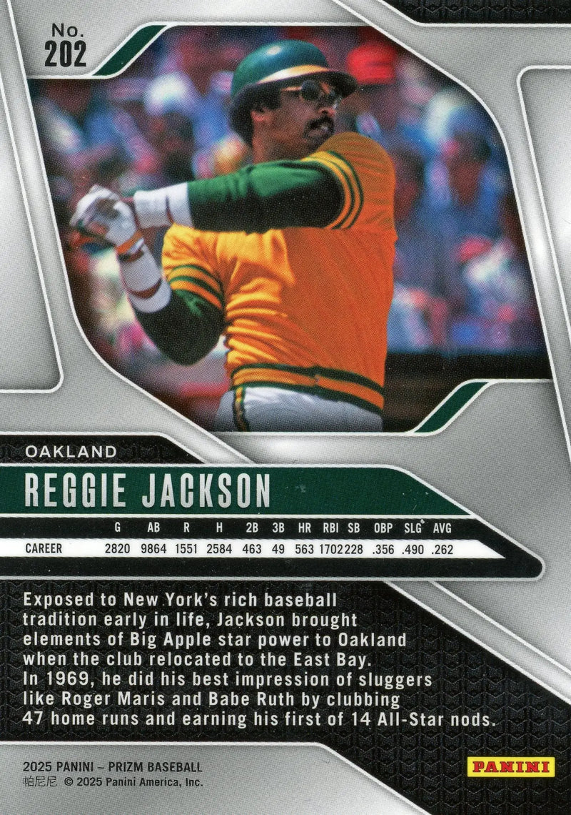 2025 Panini Prizm #202 Reggie Jackson Oakland Athletics HOF - Baseball Card Single