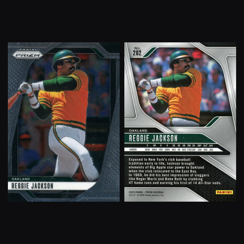 2025 Panini Prizm #202 Reggie Jackson Oakland Athletics HOF - Baseball Card Single