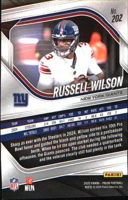 2025 Panini Prizm #202 Russell Wilson - Football Card Single