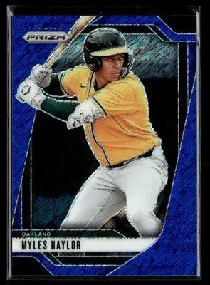 2025 Panini Prizm #214 Myles Naylor Blue Shimmer FOTL Prizm #/15 - Baseball Card Single