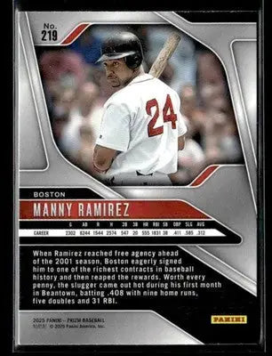 2025 Panini Prizm #219 Manny Ramirez - Baseball Card Single
