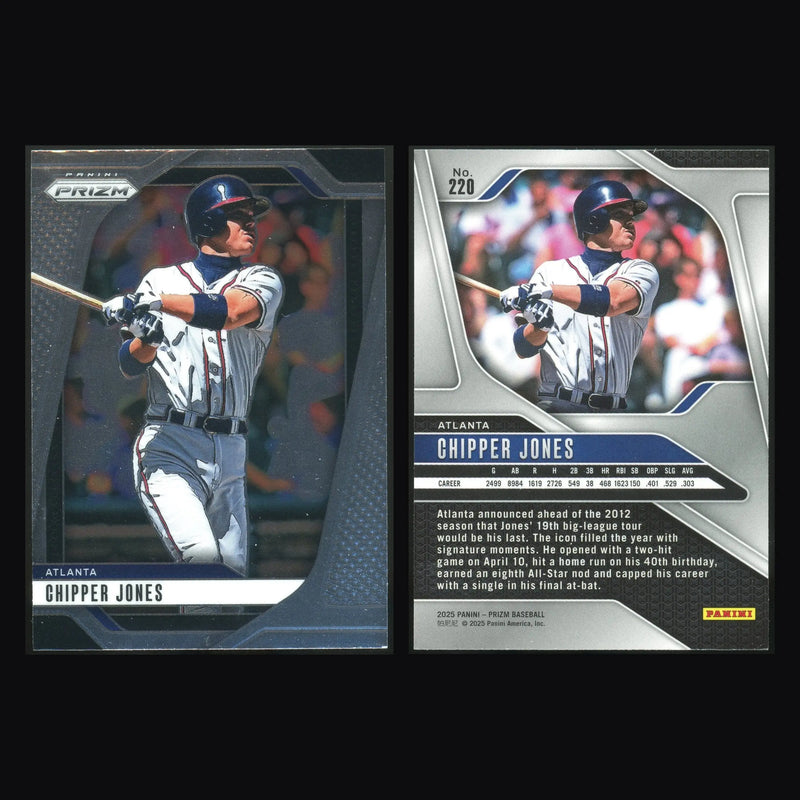 2025 Panini Prizm #220 Chipper Jones Atlanta HOF