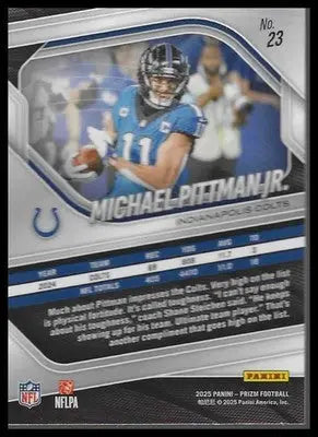 2025 Panini Prizm #23 Michael Pittman Jr. - Football Card Single