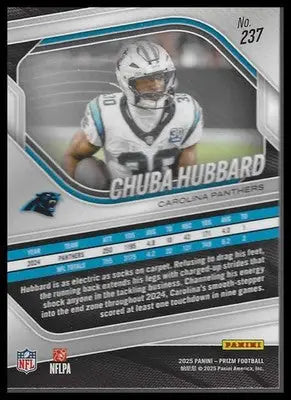 2025 Panini Prizm #237 Chuba Hubbard