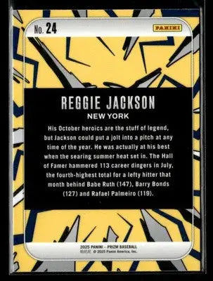 2025 Panini Prizm #24 Reggie Jackson Dingers! - Baseball Card Single