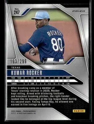 2025 Panini Prizm #247 Kumar Rocker Red Prizm #/299 - Baseball Card Single