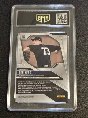 2025 Panini Prizm #260 Ben Hess Purple Prizm GMA 10 #/149 - Baseball Card Single