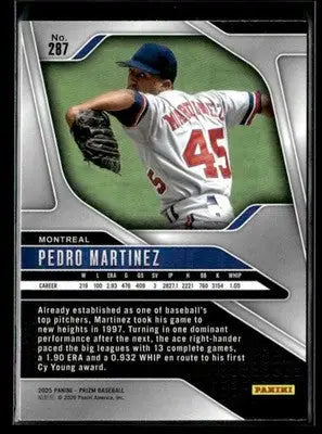 2025 Panini Prizm #287 Pedro Martinez - Baseball Card Single