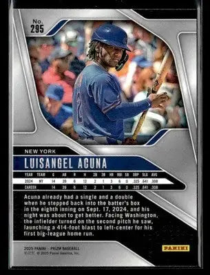 2025 Panini Prizm #295 Luisangel Acuna - Baseball Card Single