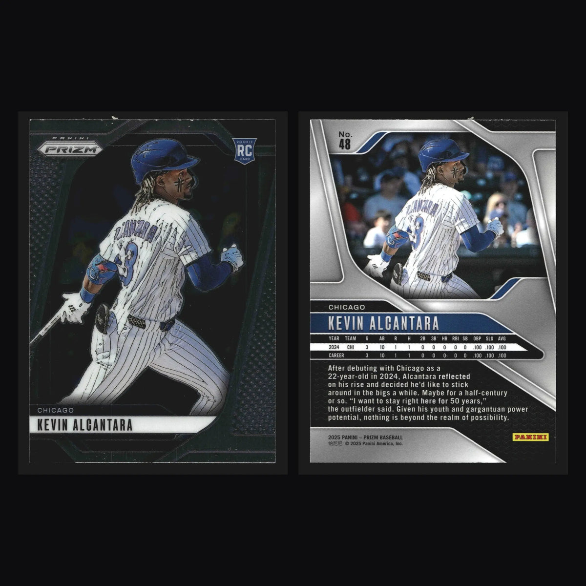 2025 Panini Prizm #48 Kevin Alcantara RC Chicago Cubs - Baseball Card Single