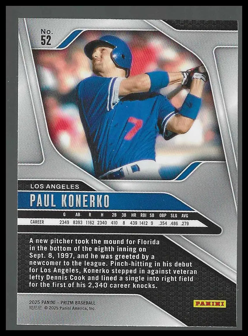 2025 Panini Prizm #52 Paul Konerko - Baseball Card Single
