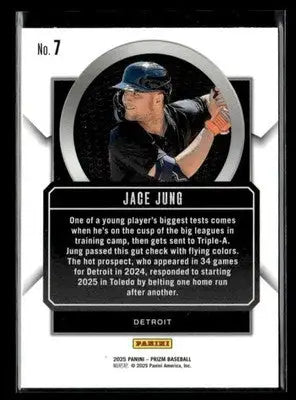 2025 Panini Prizm #7 Jace Jung Talisman - Baseball Card Single