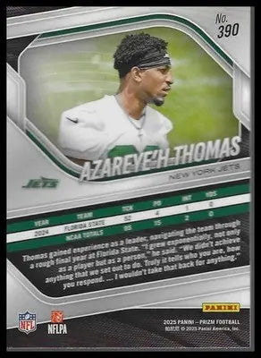 2025 Panini Prizm #80 T’Vondre Sweat - Football Card Single